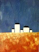 landscape with five houses Kazimir Malevich